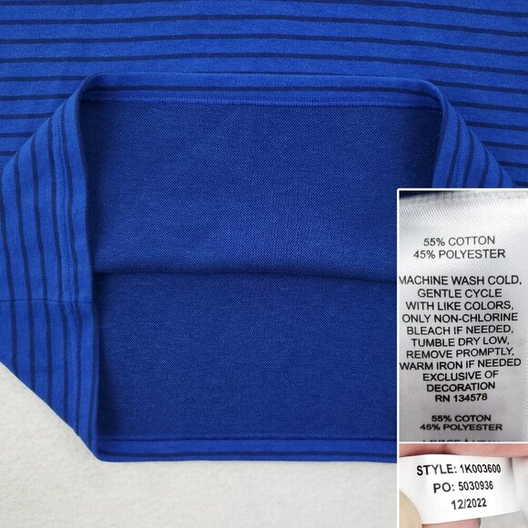 Vineyard Vines Saltwater Quarter 1/4 Zip Pullover Top Whale Striped Men Medium - Picture 5 of 12